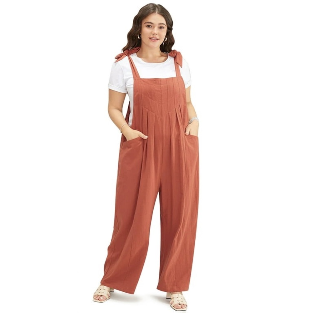 Women's Rust Jumpsuit with Pockets